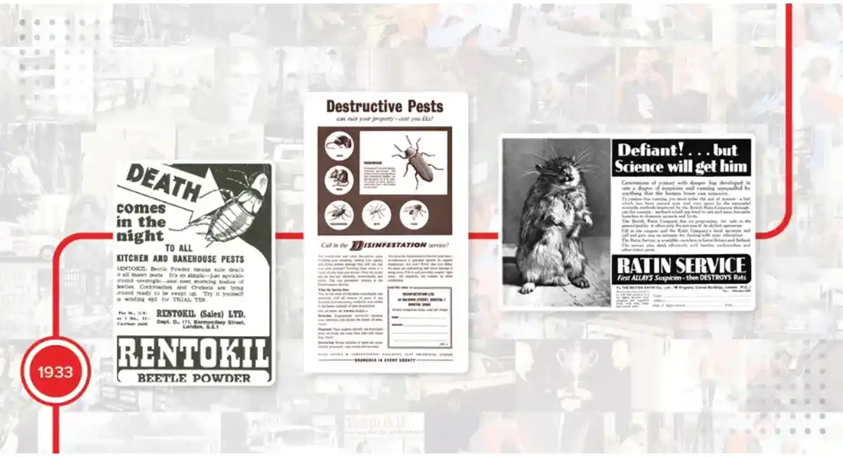 Rentokil advertisements from the 1930s