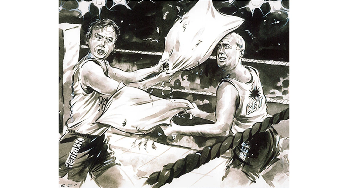 Wrestling drawing