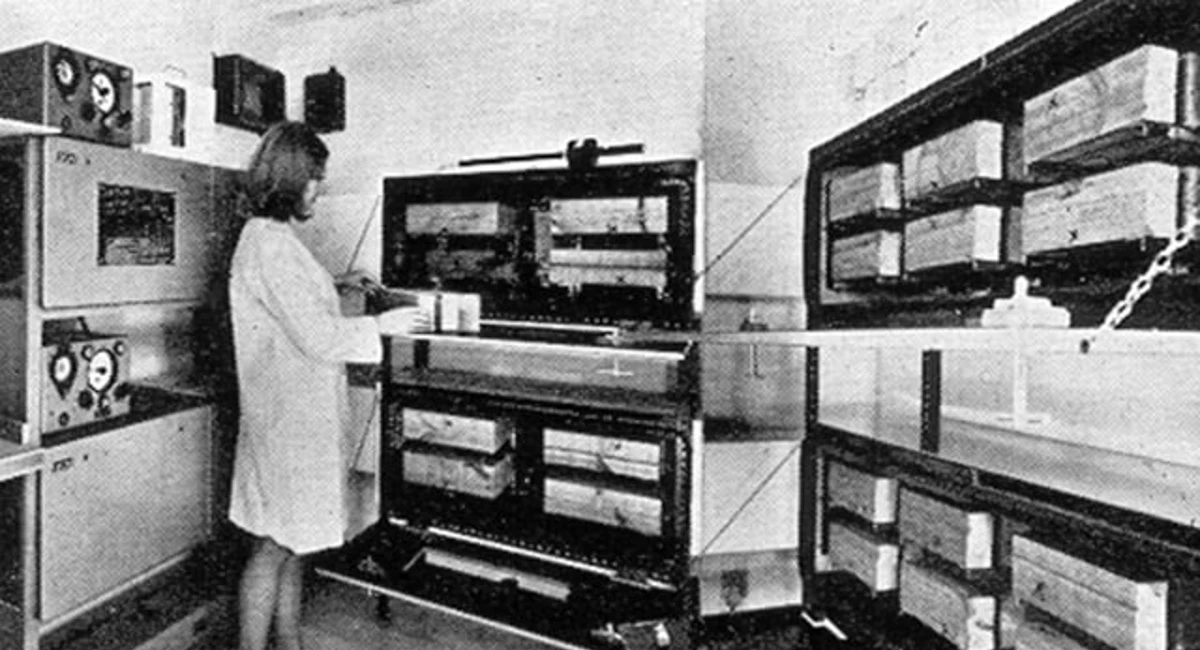 Timber treatment testing room in the new laboratory at Felcourt
