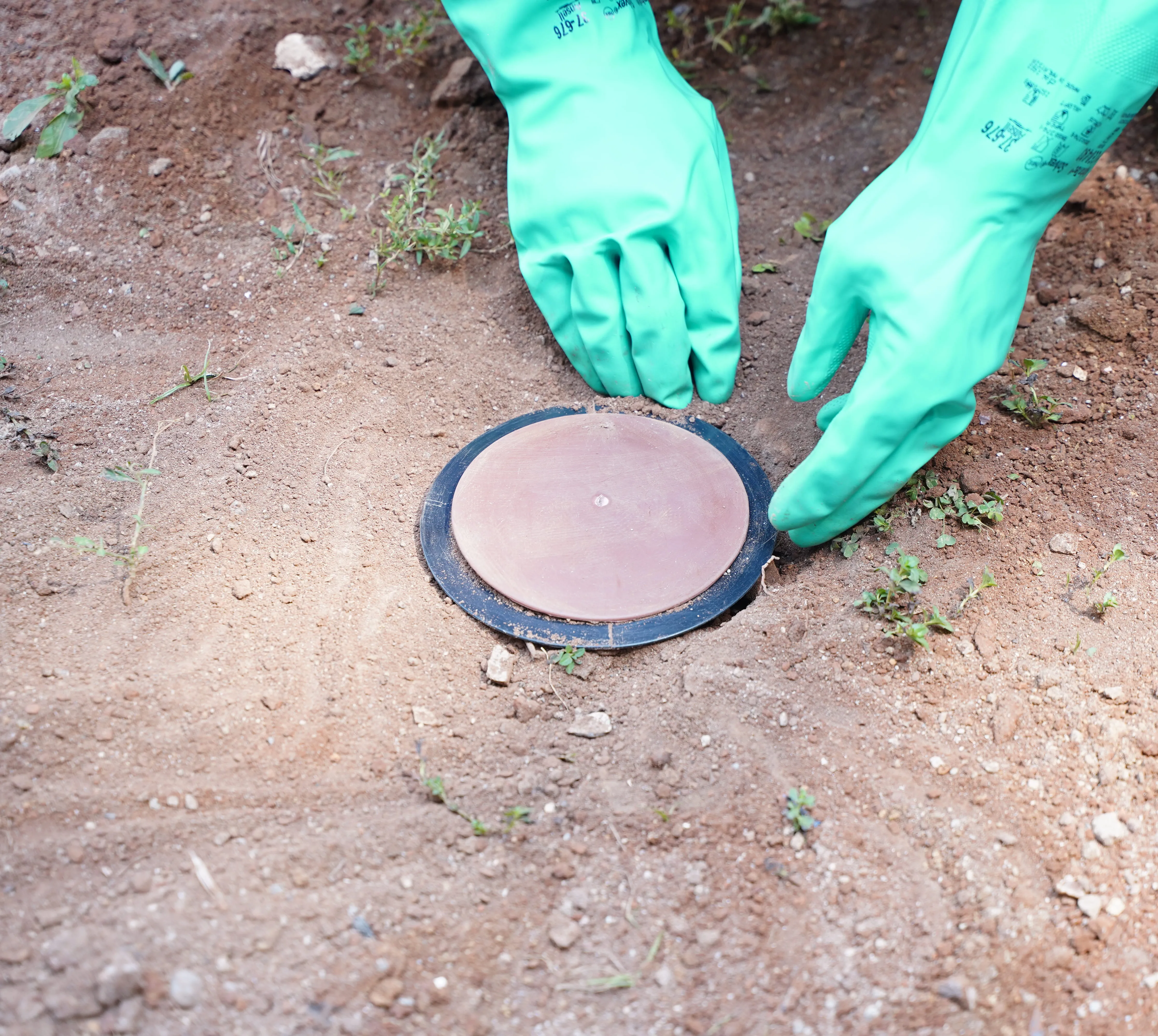 In ground bait station installation