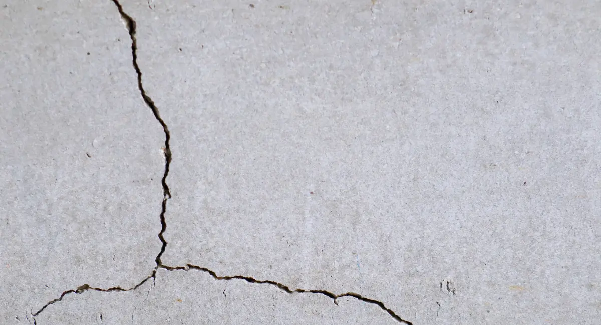 Crack in a concrete