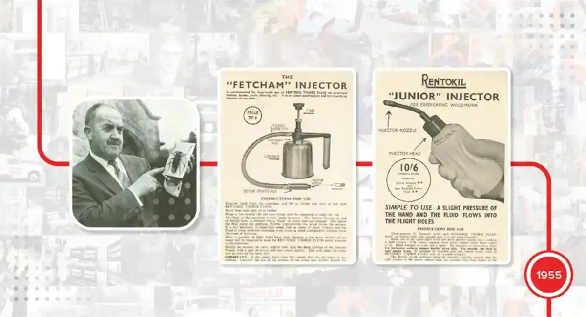 Rentokil advertisements from the 1955
